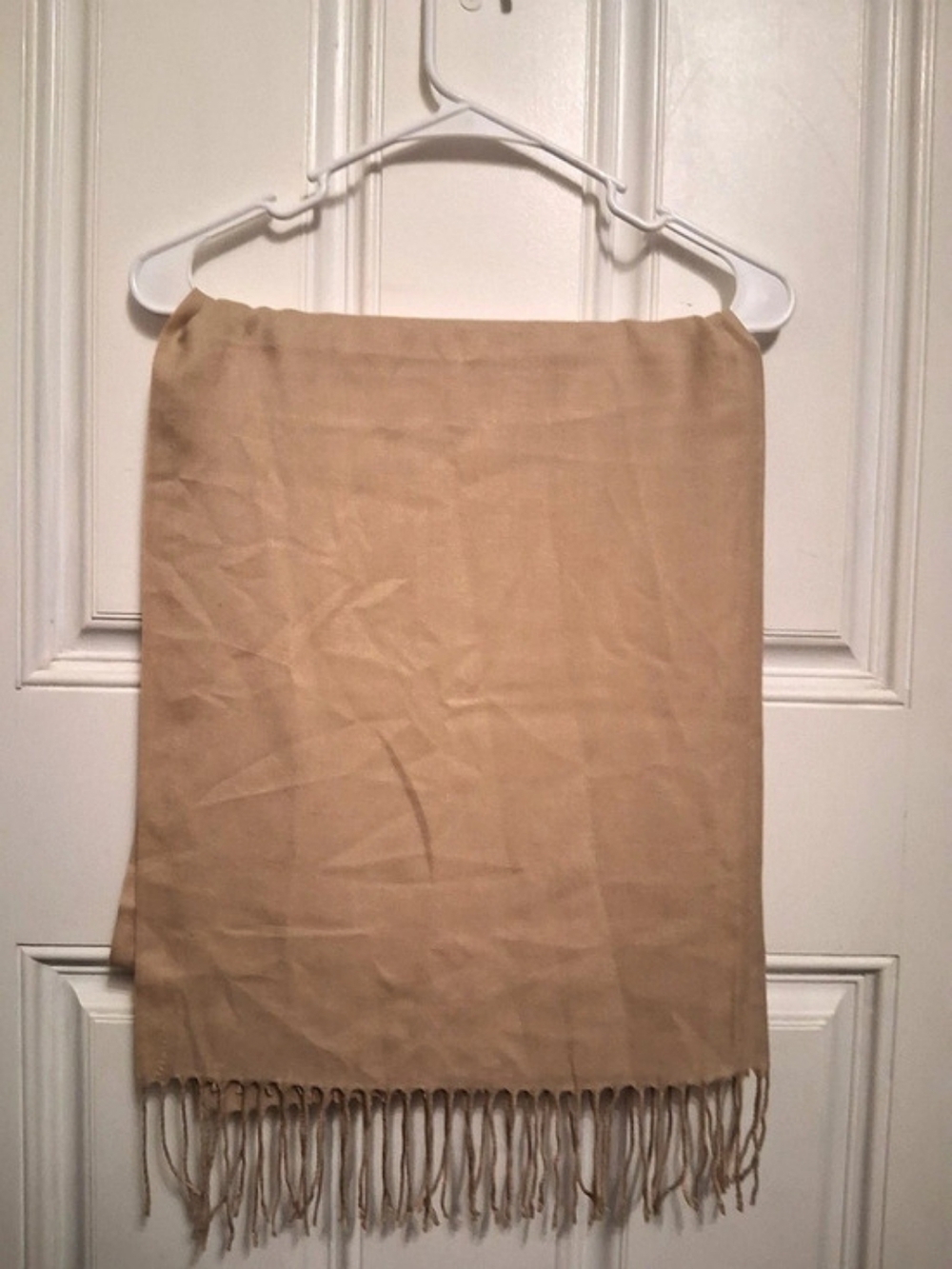 Fringed Wrap  Scarf in Brown Like New